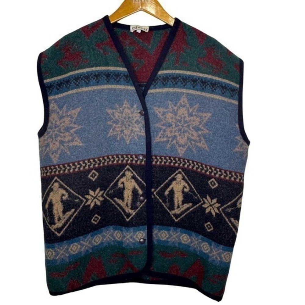 Vintage Olsen Ski/Winter Blanket Vest Size 36 (XL/XXL)‎
